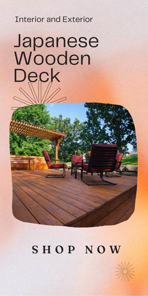 Japanese wooden deck